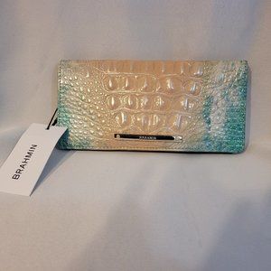 BNWT Brahmin Addy Wallet in Ocean